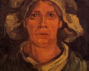 文森特 威廉 梵高 : 头戴白帽子的农妇